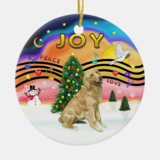 Xmas Music 2 - Godlen (b-light) Ceramic Tree Decoration