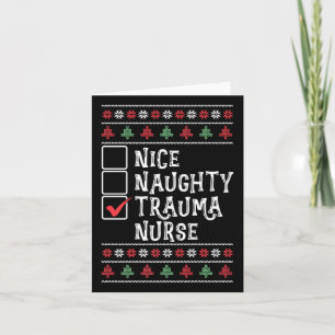Xmas Nursing Healthcare Worker Trauma Nurse Christ Card