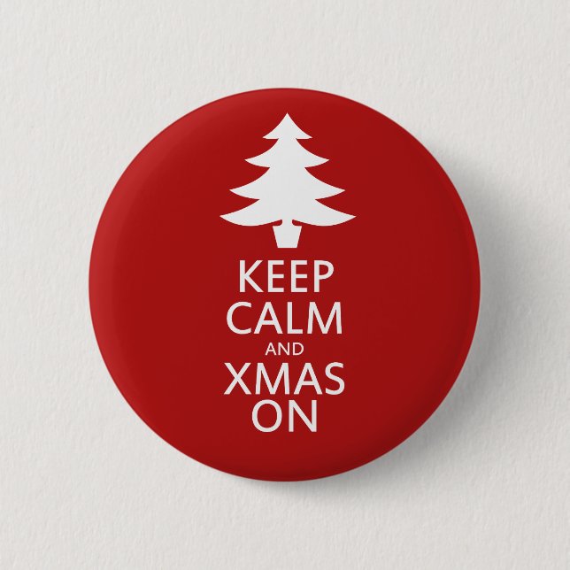 Xmas on 6 cm round badge (Front)
