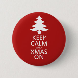 Xmas on 6 cm round badge
