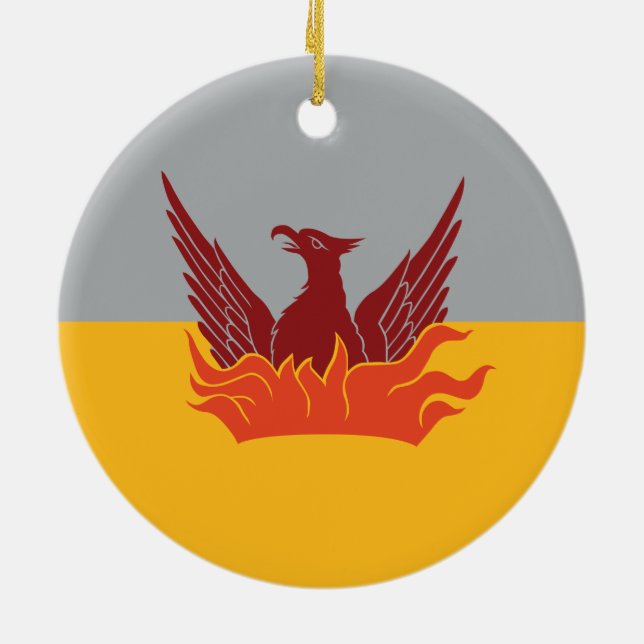 Xmas Ornament - San Francisco Fog & Gold Flag (Back)