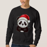 Xmas Panda Santa on Christmas Panda Sweatshirt<br><div class="desc">Xmas Panda Santa on Christmas Panda</div>