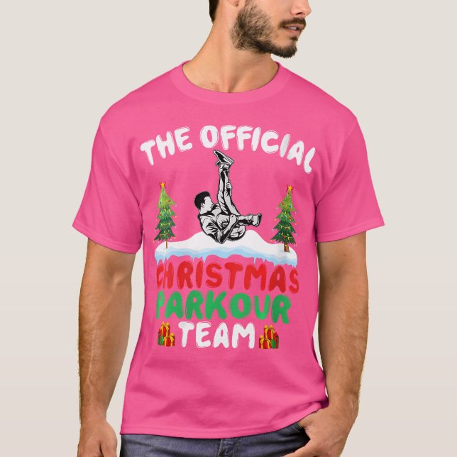Xmas Parkour Team - Funny Freerunning Parkour Chri T-Shirt (Front)