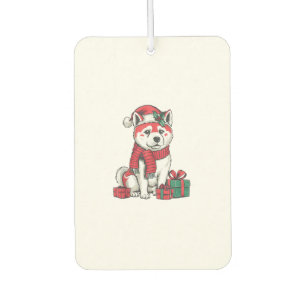 Xmas Party Decoration Santa Akita Dog Christmas Car Air Freshener