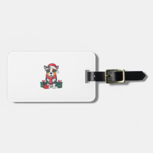 Xmas Party Decoration Santa Australian Cattle Dog  Luggage Tag