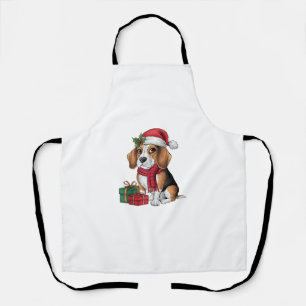 Xmas Party Decoration Santa Beagle Dog Christmas  Apron