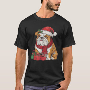 Xmas Party Decoration Santa Bulldog Christmas T-Shirt
