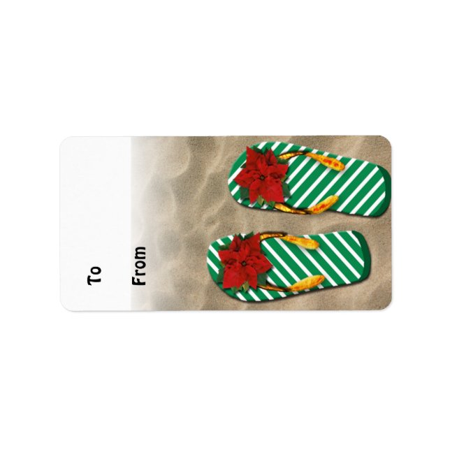 Xmas Party Flip Flops Gift Tags (Front)