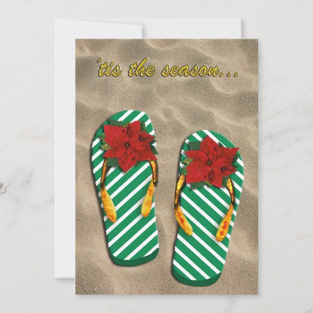 Xmas Party Flip Flops Invitation (Front)
