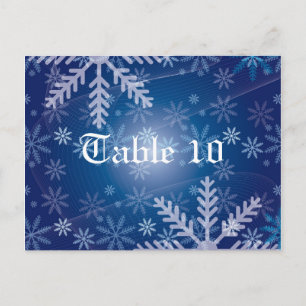 Xmas party table number postcard