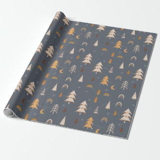 Xmas pattern boho style wrapping paper