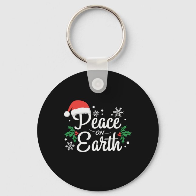 Xmas Peace On Earth Key Ring (Front)