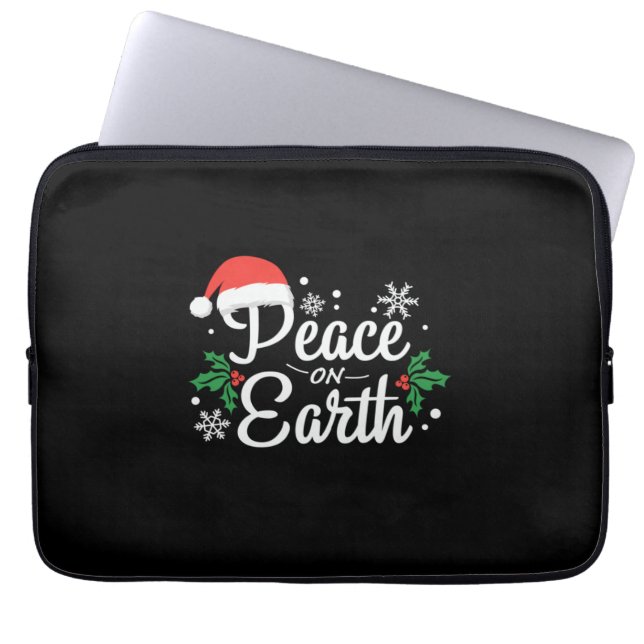 Xmas Peace On Earth Laptop Sleeve (Front)
