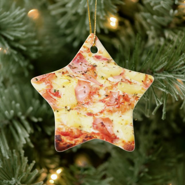 XMAS PIZZA CERAMIC TREE DECORATION (Tree)