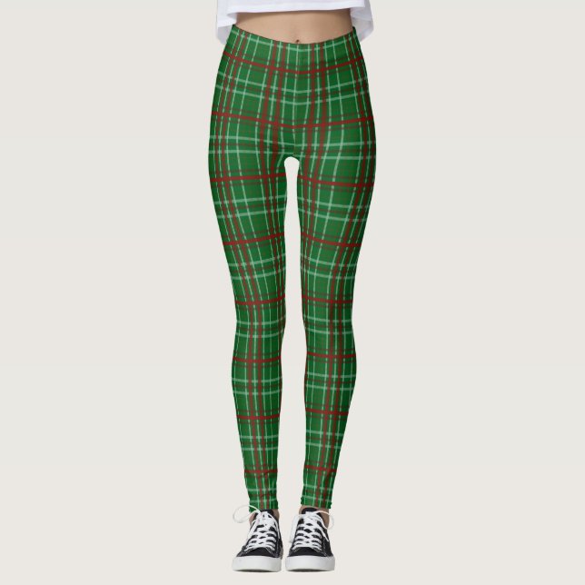Xmas plaid All-Over-Print Leggings (Front)