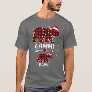 Xmas Plaid Bear Gammi Baby Polar Pregnancy Announc T-Shirt