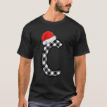 Xmas Plaid Capital Letter C Santa Monogram Christm T-Shirt<br><div class="desc">Xmas Plaid Capital Letter C Santa Monogram Christmas Holiday</div>