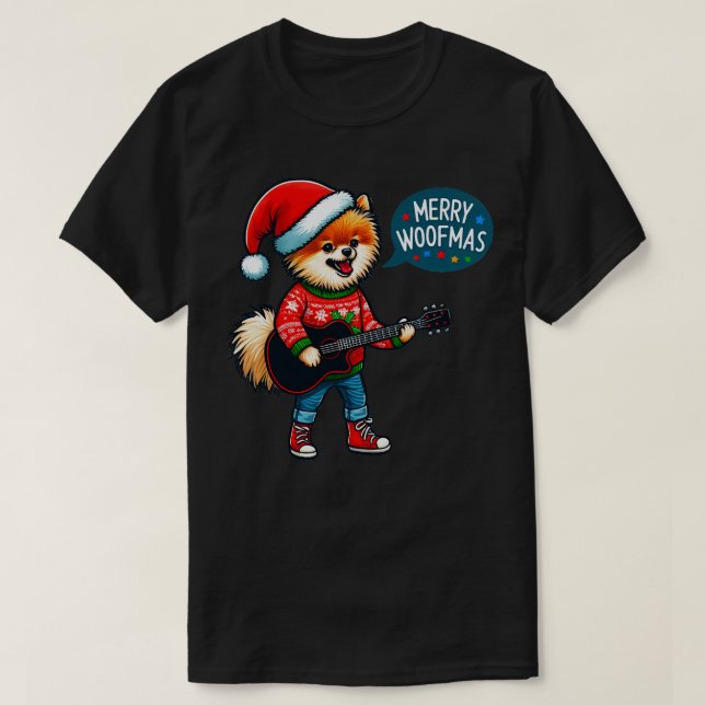Xmas Pomeranian 1 T-Shirt (Design Front)
