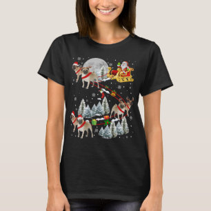 Xmas Pug Sledge Christmas Sledge Santa Dog  T-Shirt