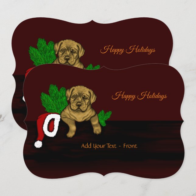 XMas Puppy Invitation (Front/Back)