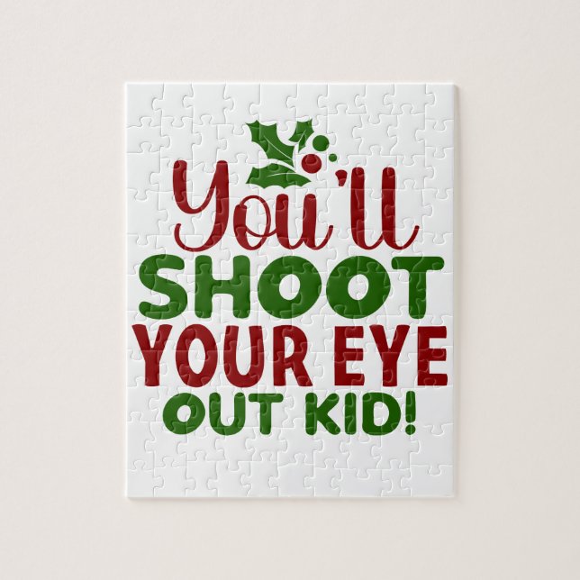 Xmas Puzzle-You'll Shoot Your Eye Out Kid Jigsaw Puzzle (Vertical)
