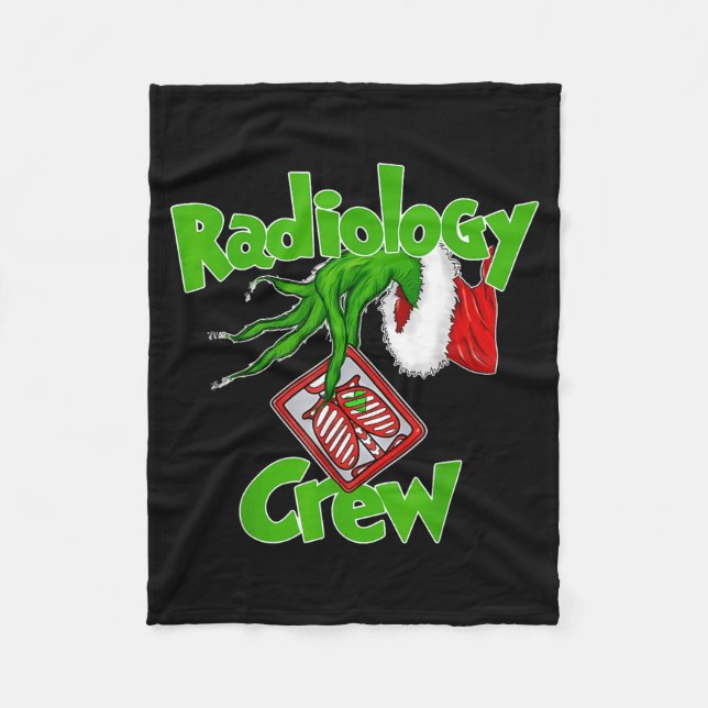 Xmas Radiology Christmas Radiologist Xray Tech Fun Fleece Blanket (Front)