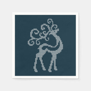 Xmas reindeer antlers new year's eve deer napkin