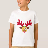 xmas reindeer wink emoji