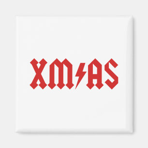 Xmas Rock Roll Heavy Metal Funny Christmas Xmas Fu Magnet