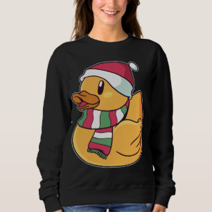 Xmas Rubber Ducky Duckie Duck Christmas Gift Cute  Sweatshirt
