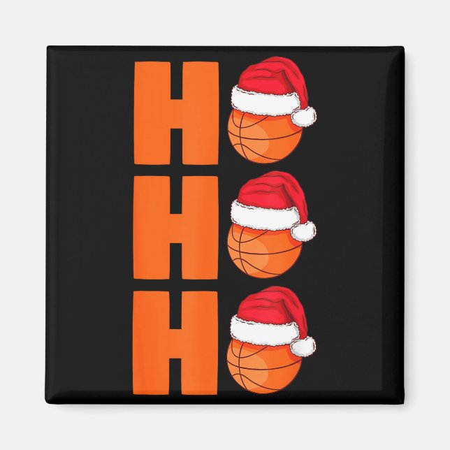 Xmas Santa Claus Basketball Christmas  Magnet (Front)