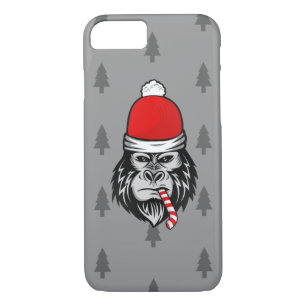 xmas santa claus gorilla Case-Mate iPhone case
