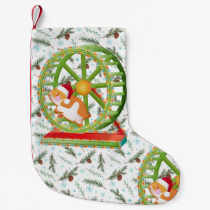 xmas santa claus hamster small christmas stocking