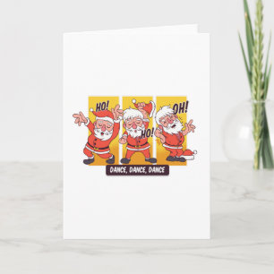 Xmas Santa Dancing Card