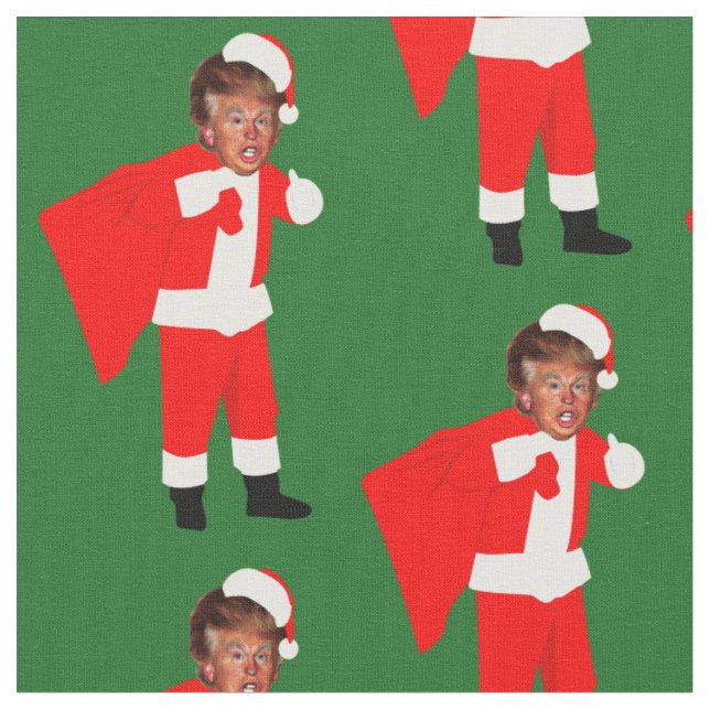 xmas santa donald trump fabric (Close Up)