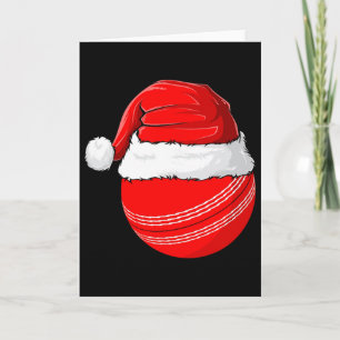 Xmas Santa Hat Christmas Cricket Card