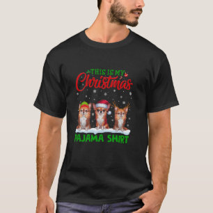 Xmas Santa Hat Reindeer Chihuahua Dog Christmas Pa T-Shirt