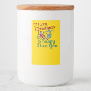 Xmas - SANTA & REINDEER - Christmas - New Year Food Label