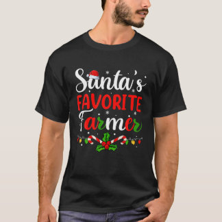 Xmas Santa s Favourite Farmer Shirts Merry Christm