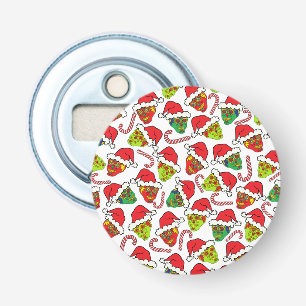 Xmas Santa Sugar Skulls Bottle Opener