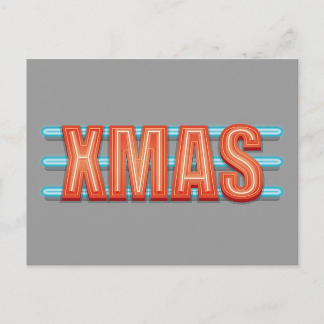 XMAS Sign Holiday Postcard (Front)