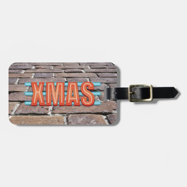 XMAS Sign Luggage Tag (Front Horizontal)