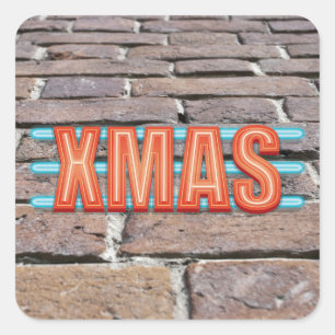 XMAS Sign Square Sticker