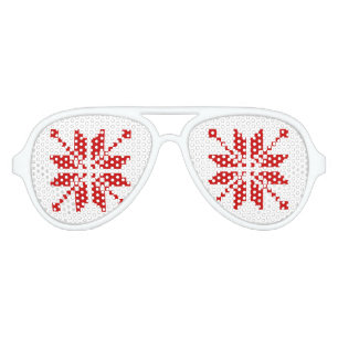 Xmas Snowflake Christmas Pattern Aviator Sunglasses