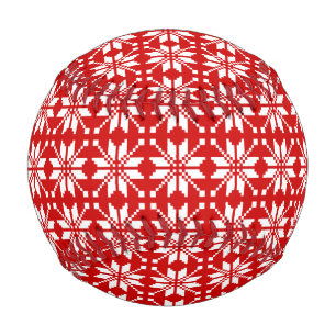 Xmas Snowflake Christmas Pattern Baseball
