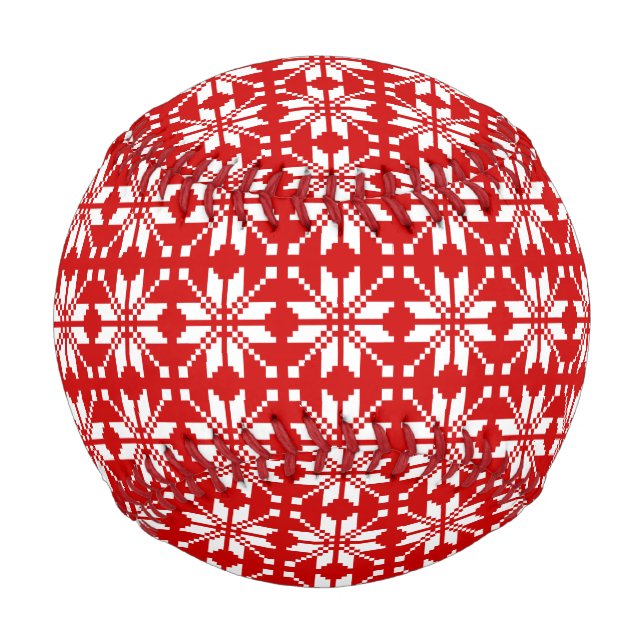 Xmas Snowflake Christmas Pattern Baseball (Front)