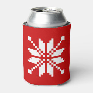 Xmas Snowflake Christmas Pattern Can Cooler