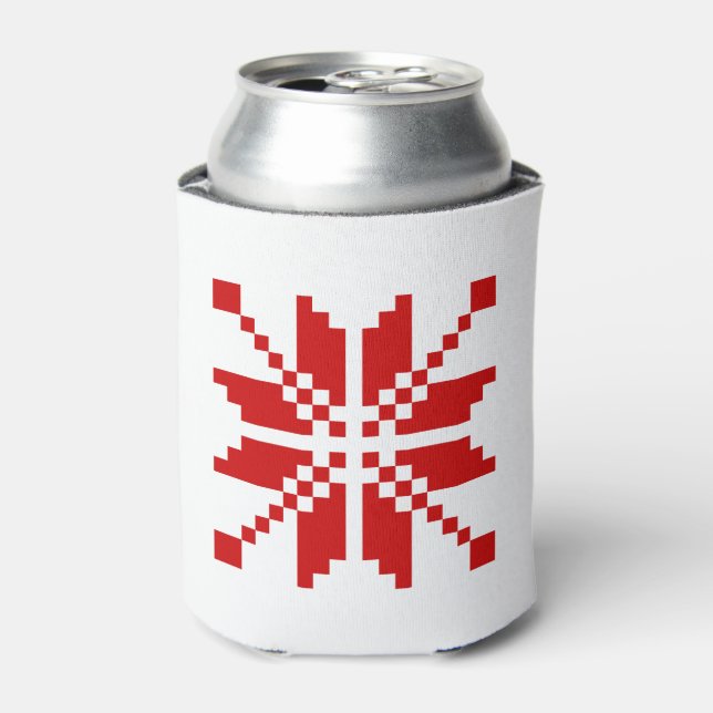 Xmas Snowflake Christmas Pattern Can Cooler (Can Front)