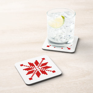Xmas Snowflake Christmas Pattern Coaster