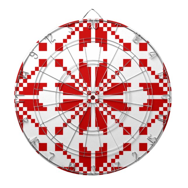 Xmas Snowflake Christmas Pattern Dartboard (Front)